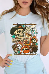 US3001P-E3096 Vintage Western Collage Graphic Plus Tee $16