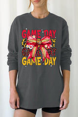 UL240P-E3091 Red Yellow Football Bow Plus Long Sleeve Tee $17