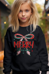UL180B-E3197Z Merry Christmas Bow Kids Graphic Sweatshirt $20
