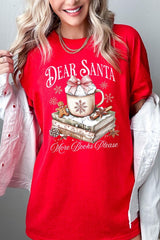 5000P-E3205 Dear Santa Books Graphic Plus Heavy Cotton Tee $12.75