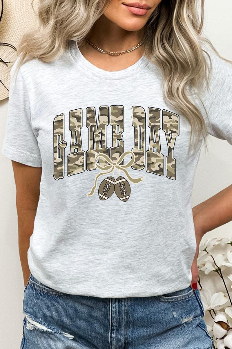 US3001P-E3131 Football Game Day Camo Graphic Plus Tee $16