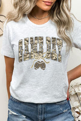 US3001-E3131 Football Game Day Camo Graphic Tee $12.5