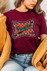 US3001-E3144 Itu2019s pumpkin time Graphic Tee $12.5