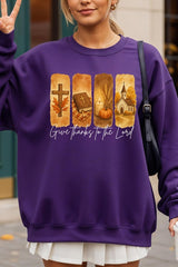 UL180-E3169 Give Thanks To The Lord Graphic Sweatshirt $20