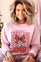UL180-E3196 Cherry Ornament Christmas Graphic Sweatshirt $20