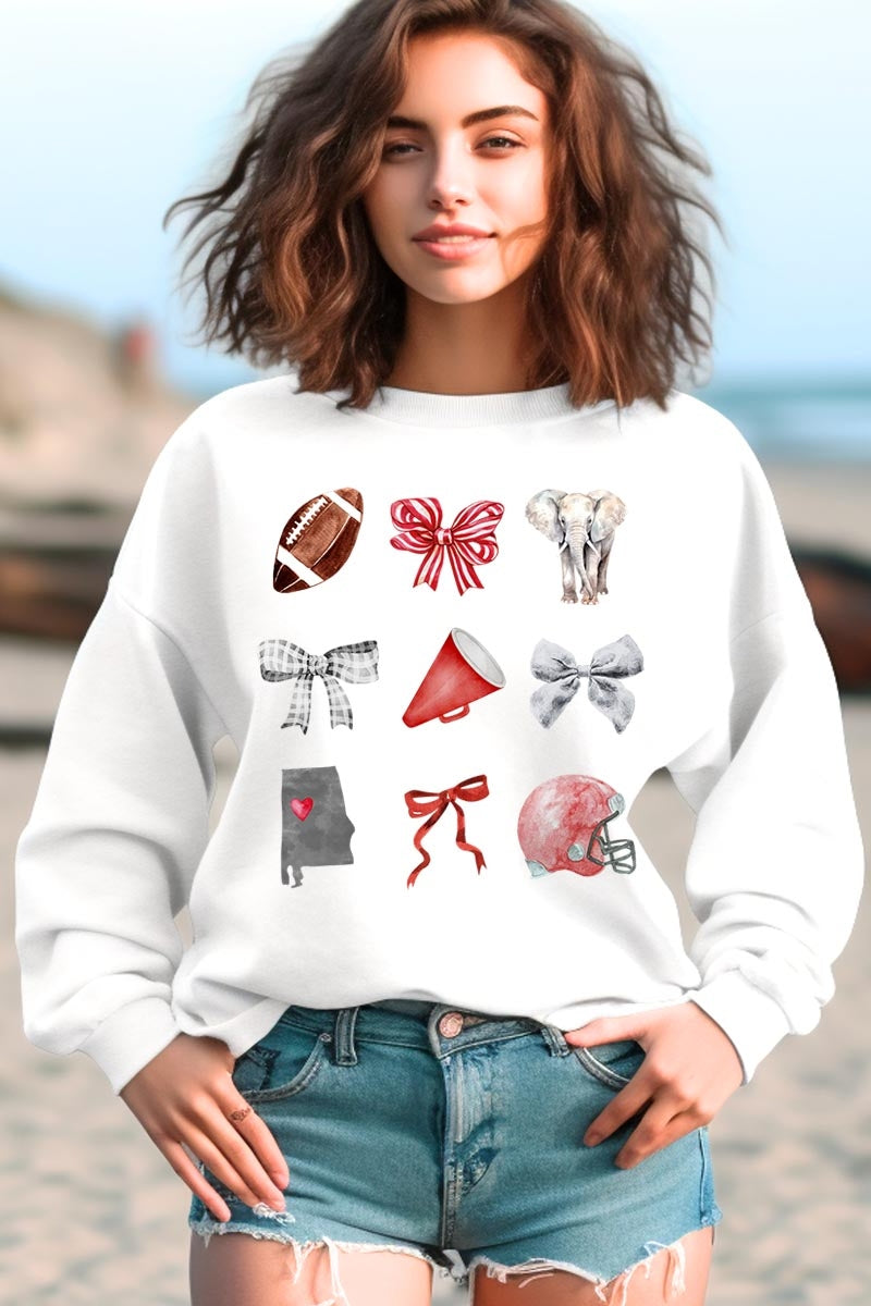 UL180P-E3076 Alabama Football Graphic Plus Sweatshirt $25