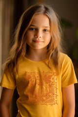 US3001Y-E3112Z Fall Pumpkin Botanical Kids Graphic Tee $11