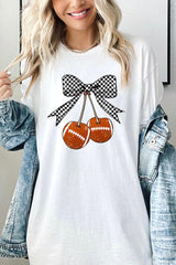 5000P-E3055 Football Cherries Graphic Plus Heavy Cotton Tee $12.75