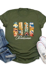 US3001P-E3061OK Oklahoma State Brushstroke Graphic Plus Tee $16