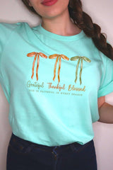 US3001-E3111 Grateful Thankful Blessed Graphic Tee $12.5