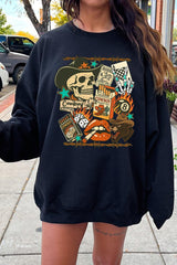 UL180-E3096 Vintage Western Collage Graphic Sweatshirt $20