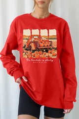 UL240P-E3172 Harvest Is Plenty Graphic Plus Long Sleeve Tee $17