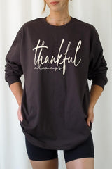 UL240P-E3170 Thankful Graphic Plus Long Sleeve Tee $17