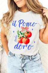 US3001-E3070 Il Pomodoro Tomato Art Graphic Tee $12.5