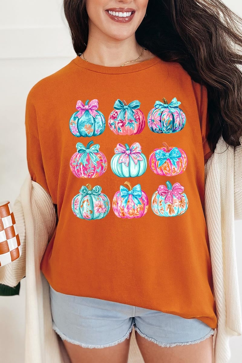 5000-E3137 Coquette Pumpkin Graphic Heavy Cotton Tee $9