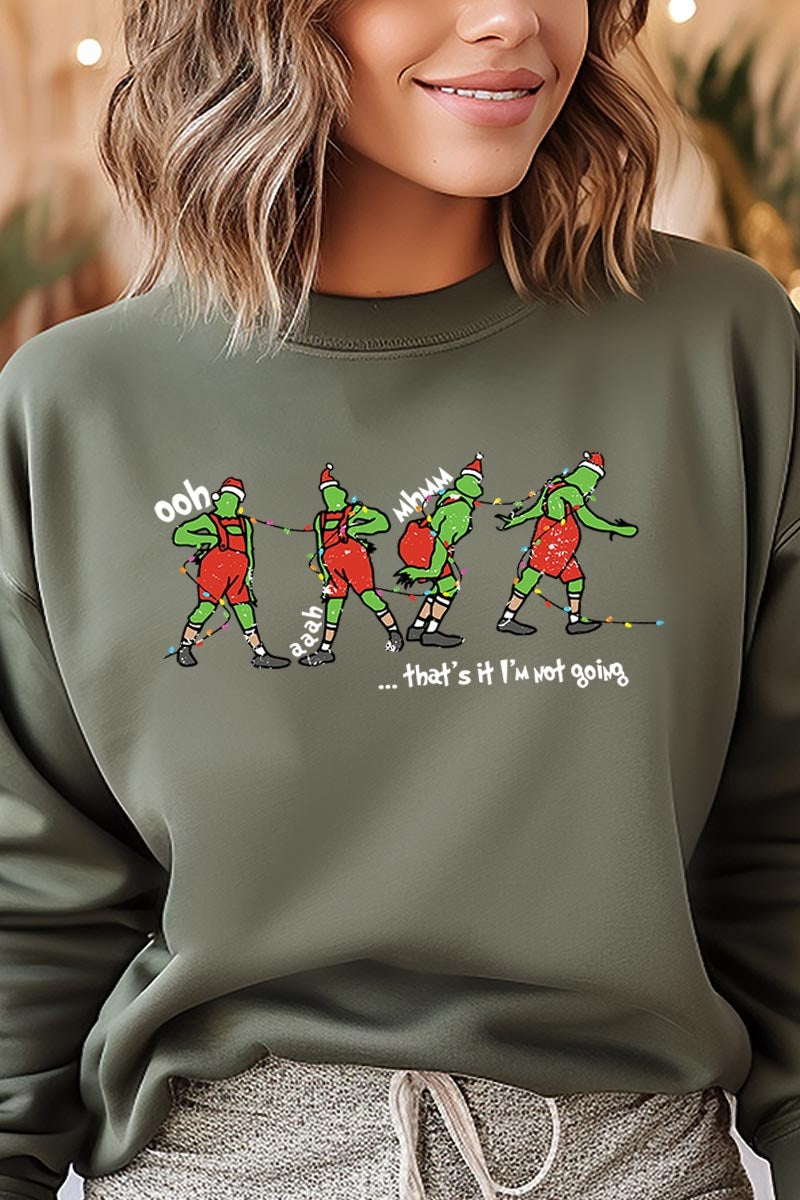 UL180-E3203 Grinch Dance Funny Christmas Graphic Sweatshirt $20