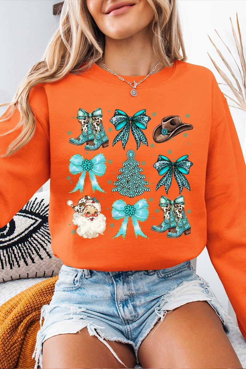 UL180P-E3180 Western Christmas Graphic Plus Sweatshirt $25