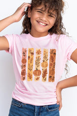 US3001Y-E3110Z Brushstroke Boho Fall Kids Graphic Tee $11
