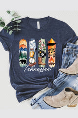 US3001P-E3061TN Tennessee State Brushstroke Graphic Plus Tee $16