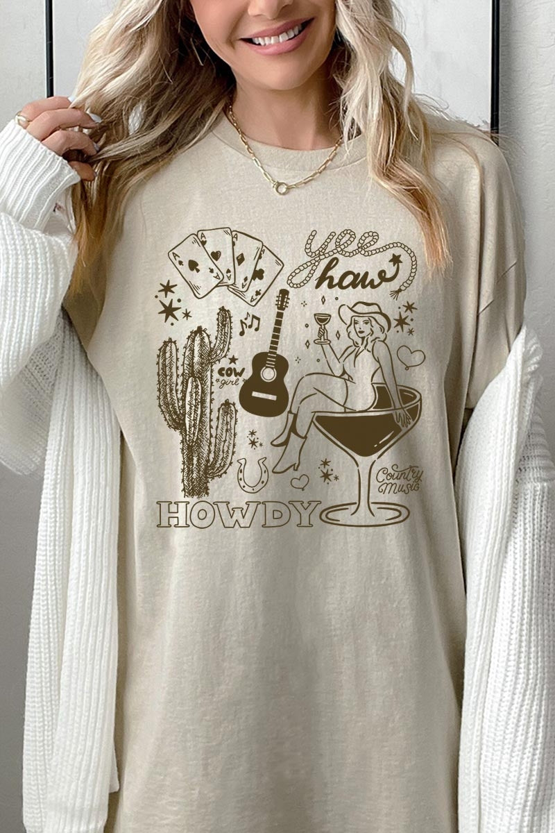 5000P-E3097 Cowgirl Country Music Plus Heavy Cotton Tee $12.75