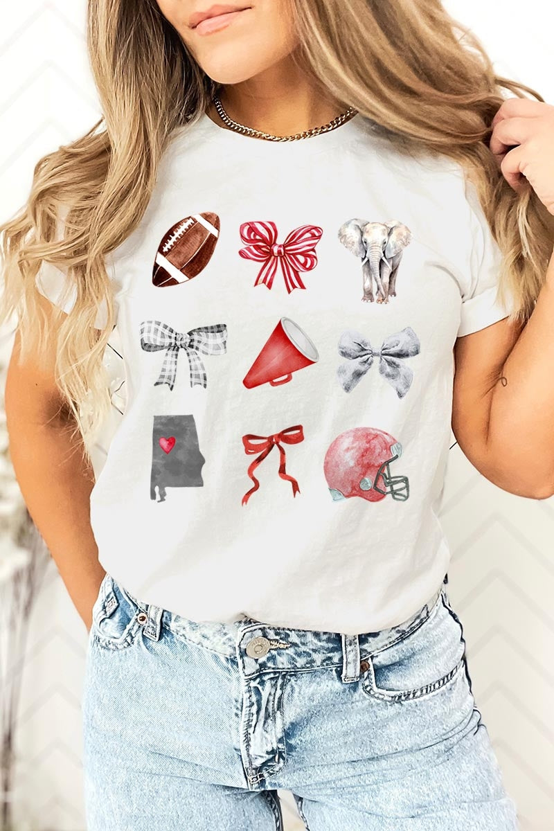 US3001P-E3076 Alabama Football Graphic Plus Tee $16