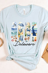 US3001P-E3061DE Delaware State Brushstroke Graphic Plus Tee $16