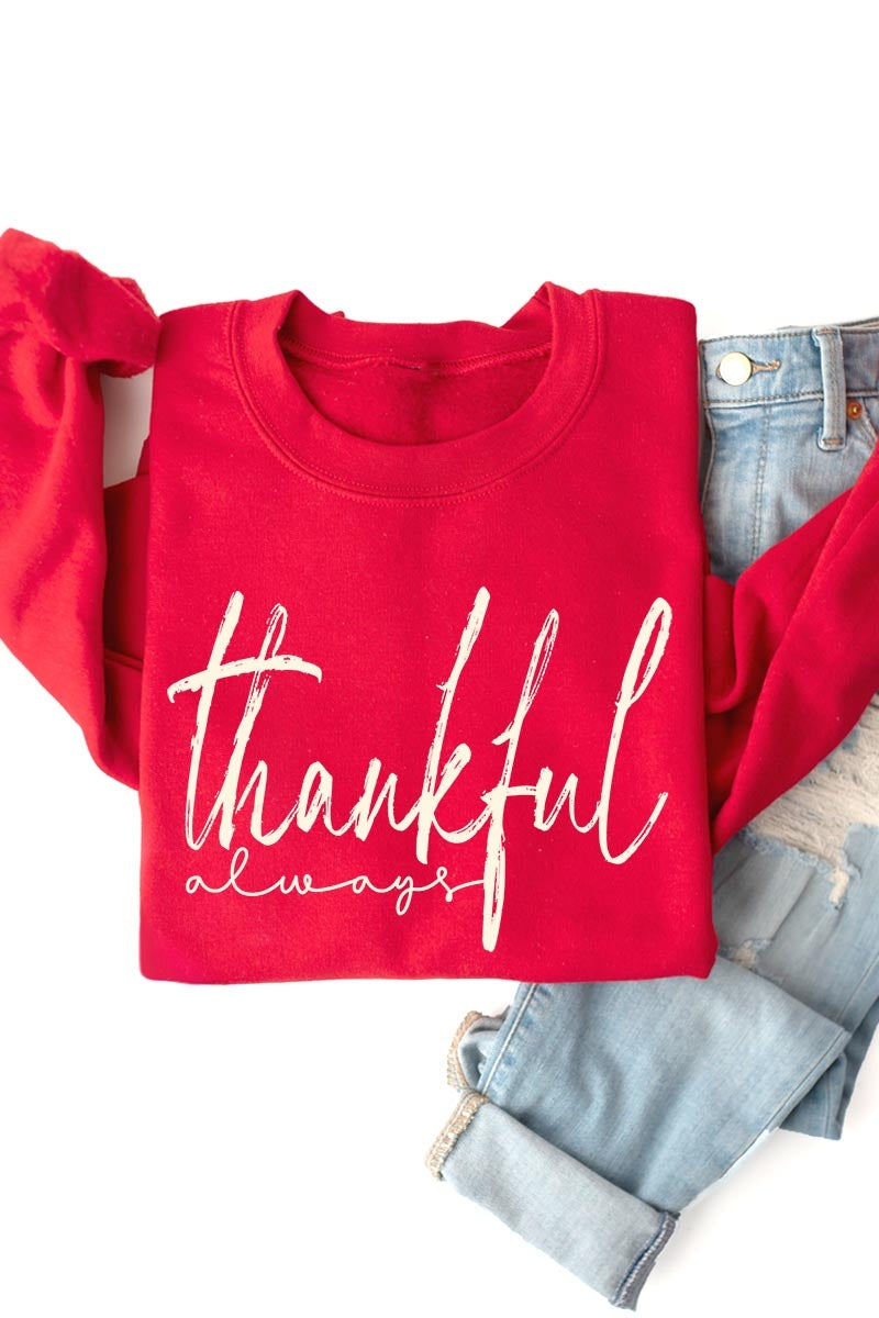 UL180-E3170 Thankful Graphic Sweatshirt $20