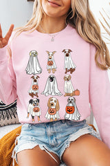 UL180-E3106 Halloween Ghost Dog Graphic Sweatshirt $20