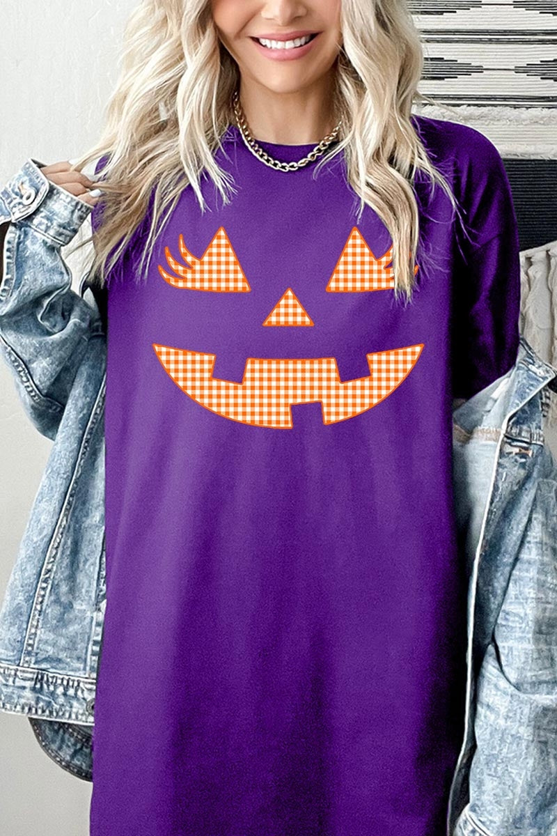 5000P-E3148 Cute Pumpkin Halloween Plus Heavy Cotton Tee $12.75