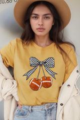US3001-E3055 Football Cherries Graphic Tee $12.5