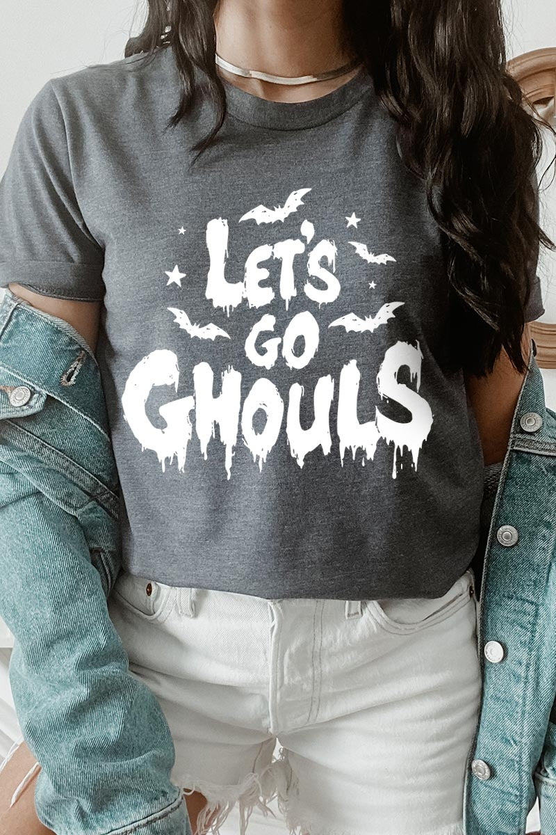 US3001-E3159 Letu2019s Go Ghouls Graphic Tee $12.5