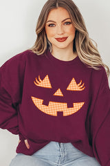 UL180-E3148 Cute Pumpkin Halloween Graphic Sweatshirt $20
