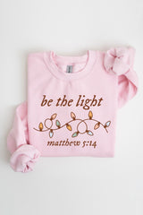 UL180-E3214 Be the Light Christian Graphic Sweatshirt $20