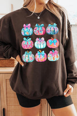 UL180-E3137 Coquette Pumpkin Graphic Sweatshirt $20