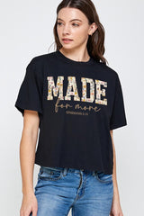 CTS-E3068 Made for More Faith Graphic Relaxed Crop Top $11