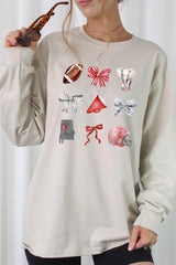 UL240P-E3076 Alabama Football Graphic Plus Long Sleeve Tee $17