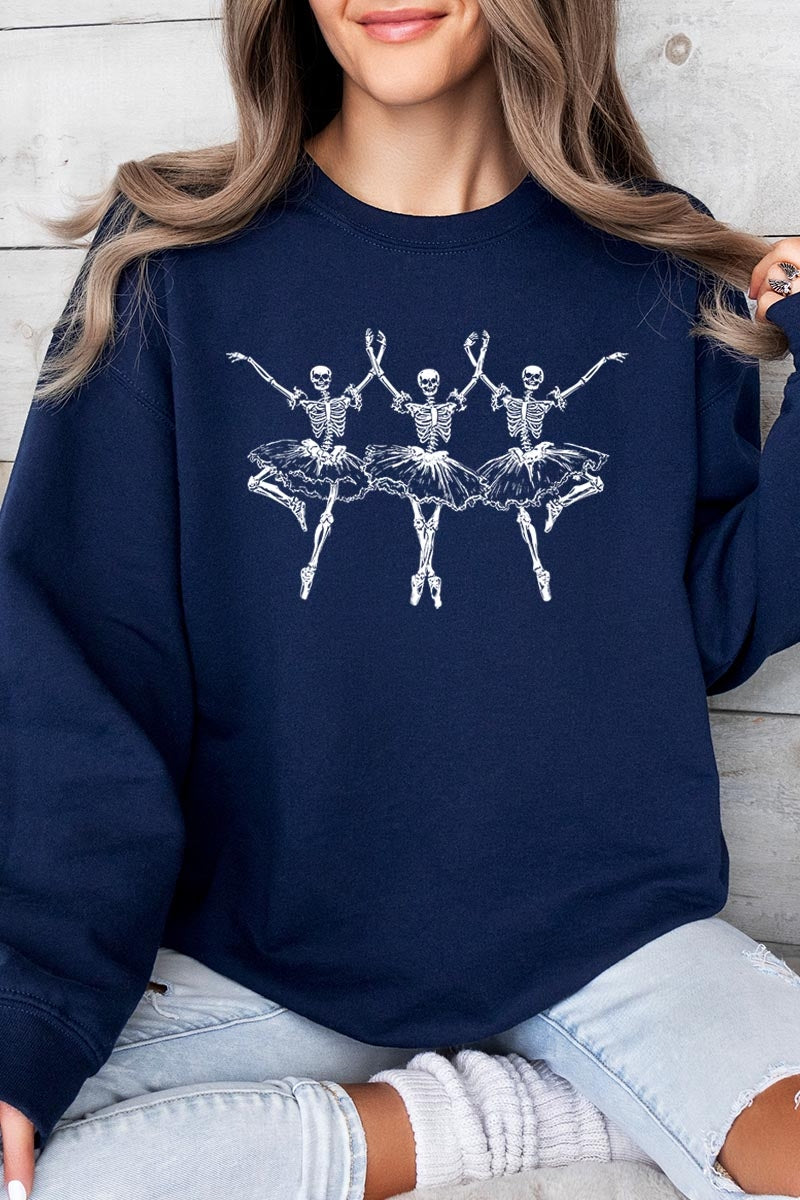 UL180-E3156 Halloween Ballerina Graphic Sweatshirt $20