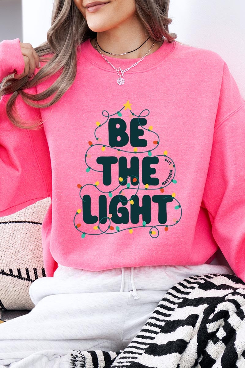 UL180-E3202 Be the Light Christmas Graphic Sweatshirt $20