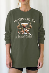UL240P-E3191 Hunting Wives Social Club Graphic Plus Long Sleeve Tee $17