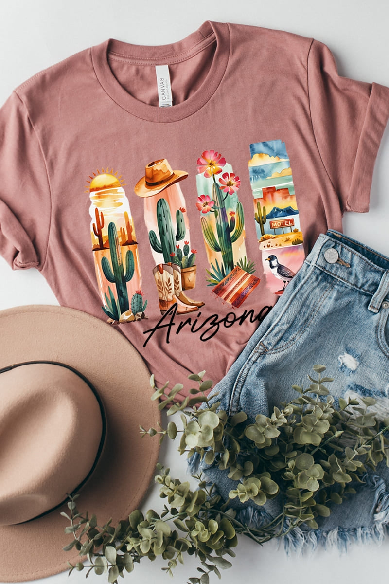 US3001P-E3061AZ Arizona State Brushstroke Graphic Plus Tee $16