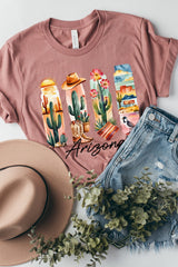US3001-E3061AZ Arizona State Brushstroke Graphic Tee $12.5