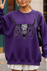 UL180-E3176 Western Bullskull Graphic Sweatshirt $20