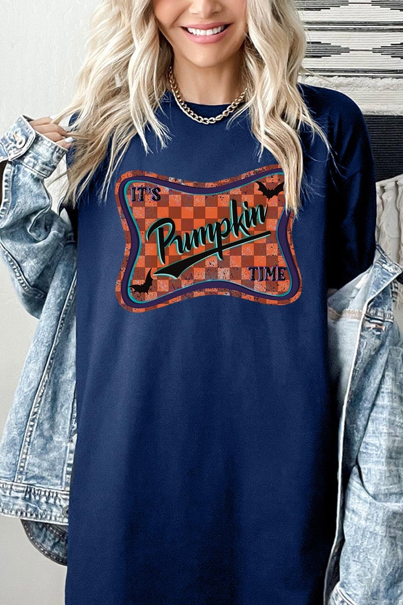 5000-E3144 Itu2019s pumpkin time Graphic Heavy Cotton Tee $9