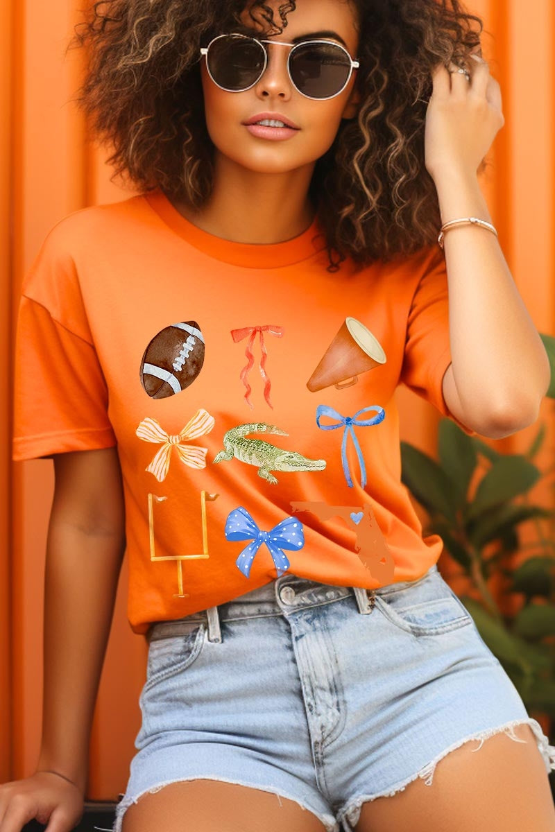 US3001P-E3078 Florida Football Graphic Plus Tee $16