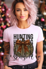 US3001P-E3190 Hunting Pumpkin Bow Graphic Plus Tee $16