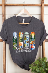 US3001P-E3061CO Colorado State Brushstroke Graphic Plus Tee $16
