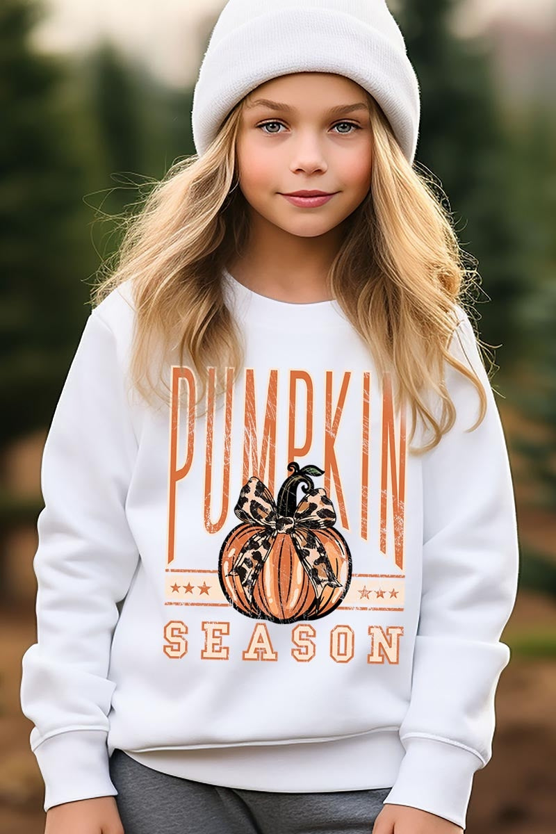 UL180B-E3145Z Pumpkin Season Kids Graphic Sweatshirt $20