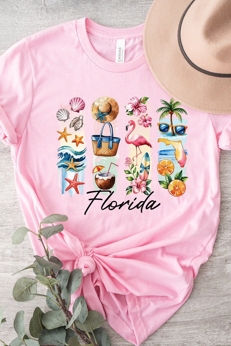 US3001P-E3061FL Florida State Brushstroke Graphic Plus Tee $16