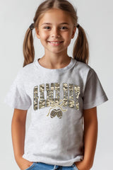 US3001Y-E3131Z Football Game Day Camo Kids Graphic Tee $11