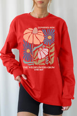 UL240P-E3067 Consider the Wildflowers Plus Long Sleeve Tee $17
